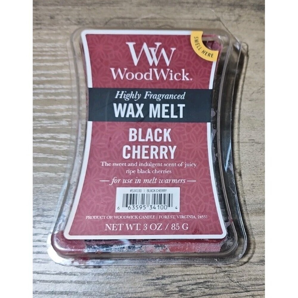 Woodwick Highly Fragranced Large Hourglass Wax Tart Melt Pack BLACK CHERRY